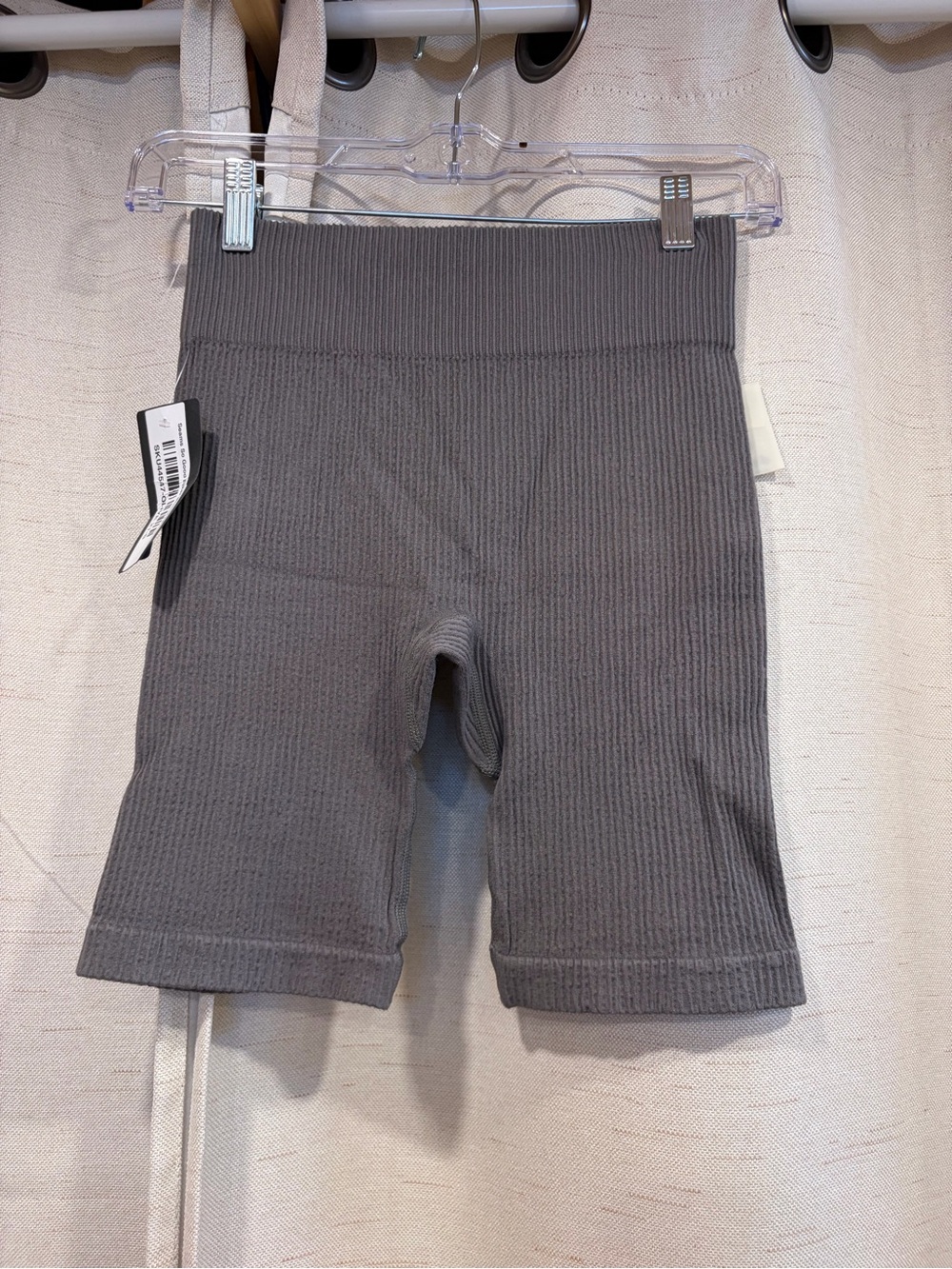 Mono B Ribbed High-Waist Bike Shorts